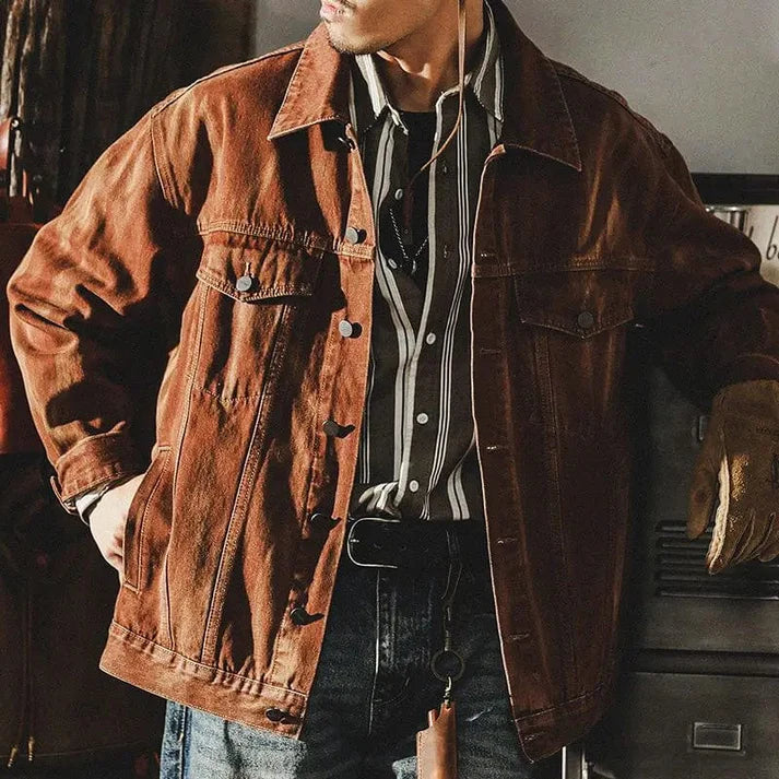 Kristoph – Retrojacke mit umgeschlagenem Kragen und Taschen