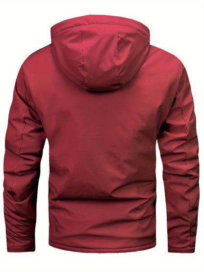 Herren Softshelljacke – Winddicht & Wasserabweisend – Fleecefutter – Kapuze – Reißverschlusstaschen