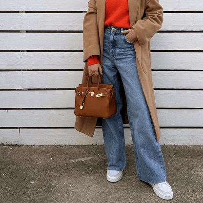 Große lederhandtasche für frauen