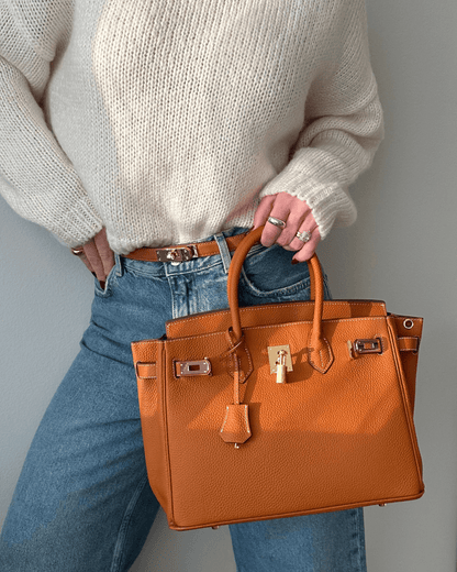 Große lederhandtasche für frauen