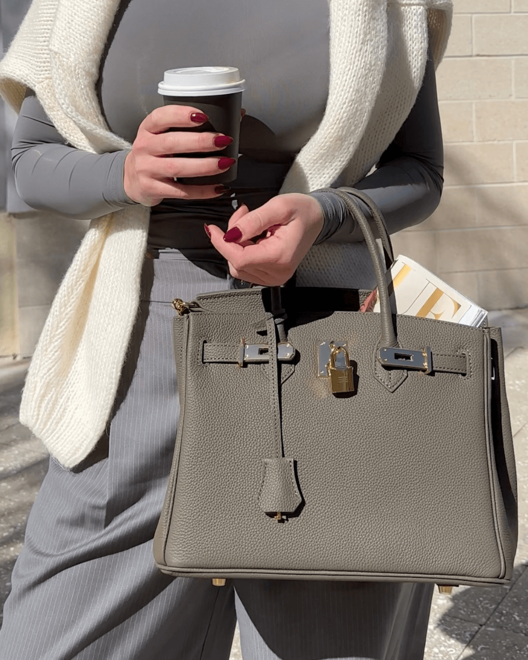 Große lederhandtasche für frauen