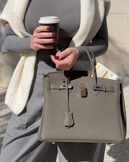 Große lederhandtasche für frauen