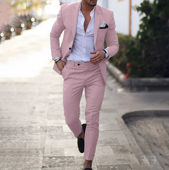 Herren Anzug – Slim Fit – Zweiteilig mit Blazer und Hose – Eleganter Schnitt