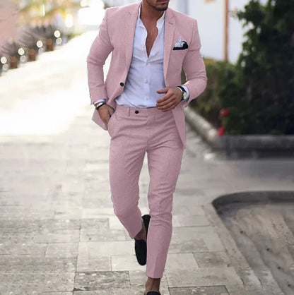 Herren Anzug – Slim Fit – Zweiteilig mit Blazer und Hose – Eleganter Schnitt
