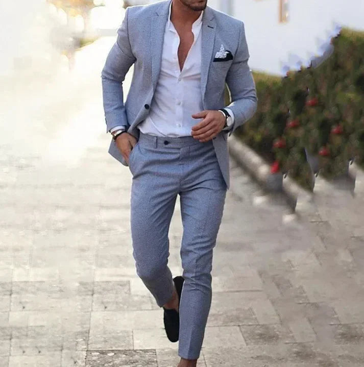 Herren Anzug – Slim Fit – Zweiteilig mit Blazer und Hose – Eleganter Schnitt