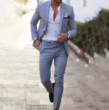 Herren Anzug – Slim Fit – Zweiteilig mit Blazer und Hose – Eleganter Schnitt