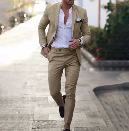 Herren Anzug – Slim Fit – Zweiteilig mit Blazer und Hose – Eleganter Schnitt