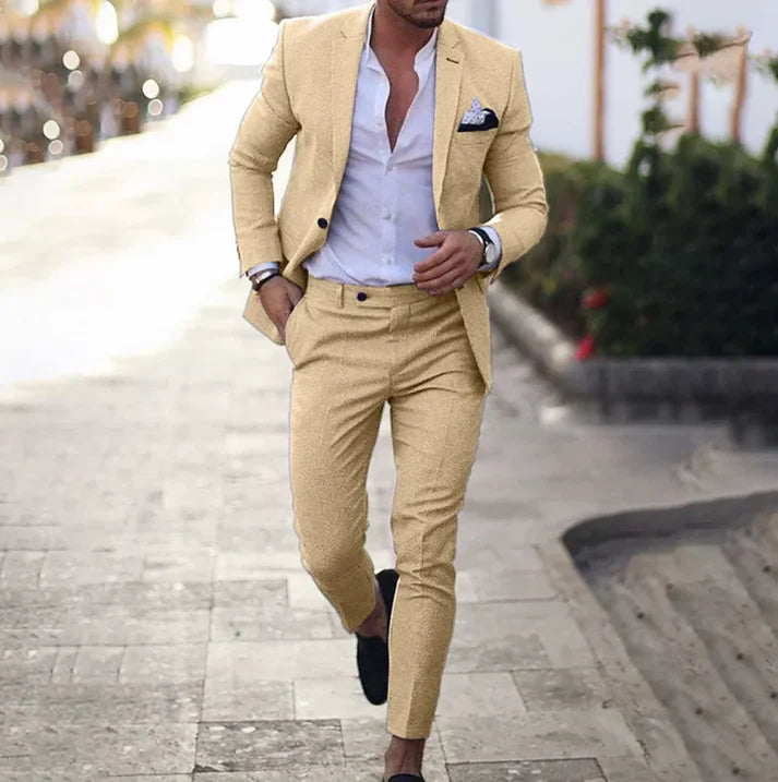 Herren Anzug – Slim Fit – Zweiteilig mit Blazer und Hose – Eleganter Schnitt