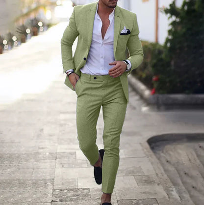 Herren Anzug – Slim Fit – Zweiteilig mit Blazer und Hose – Eleganter Schnitt