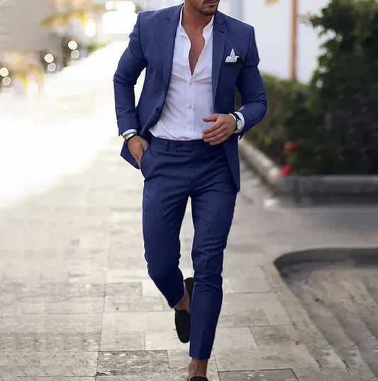 Herren Anzug – Slim Fit – Zweiteilig mit Blazer und Hose – Eleganter Schnitt
