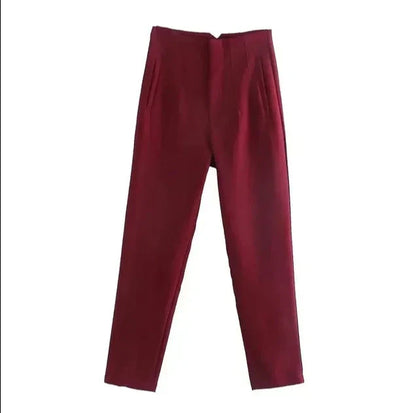 Damen Hose – High Waist – Gerade Passform – Knöchellang – Eleganter Schnitt
