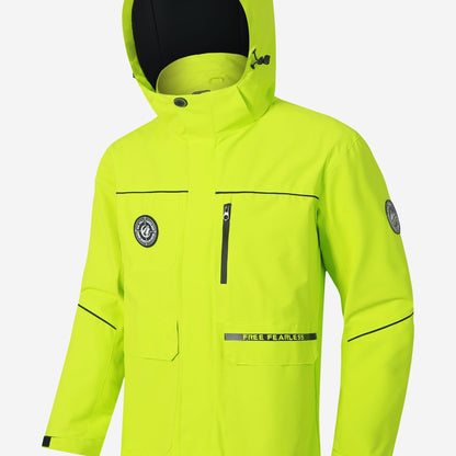 Herren Outdoor-Jacke – Wasserabweisend – Mit Kapuze – Vielseitige Taschen – Windschutz