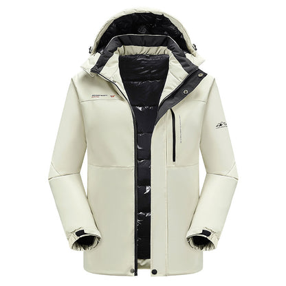 Herren Winterjacke – Winddicht & Wasserabweisend – Warm Gefüttert – Mit Kapuze & Taschen