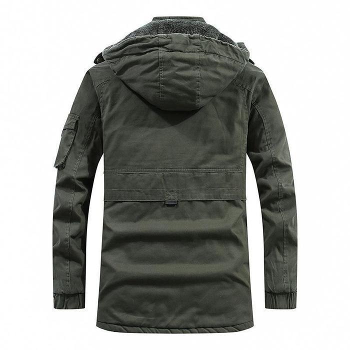 Herren Winterjacke – Wasserabweisend – Mit Kapuze & Warmem Futter – Reißverschluss & Taschen
