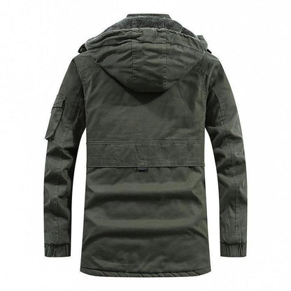 Herren Winterjacke – Wasserabweisend – Mit Kapuze & Warmem Futter – Reißverschluss & Taschen